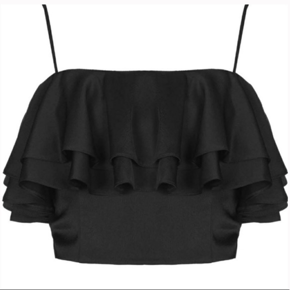 Topshop Frill Crepe Bralet *Ariana Grande* - Picture 4 of 5
